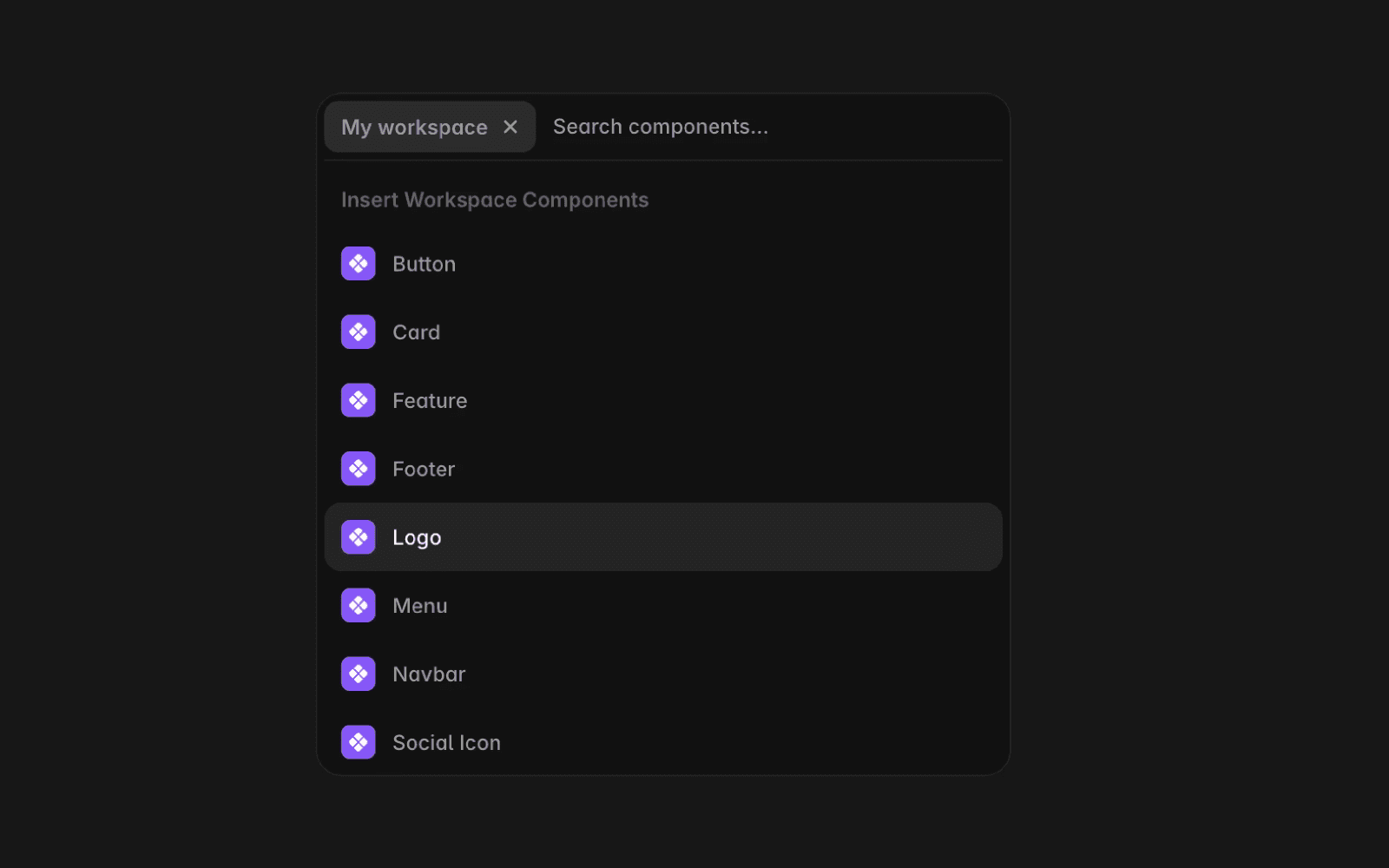 Shows the Quick Actions bar in Framer