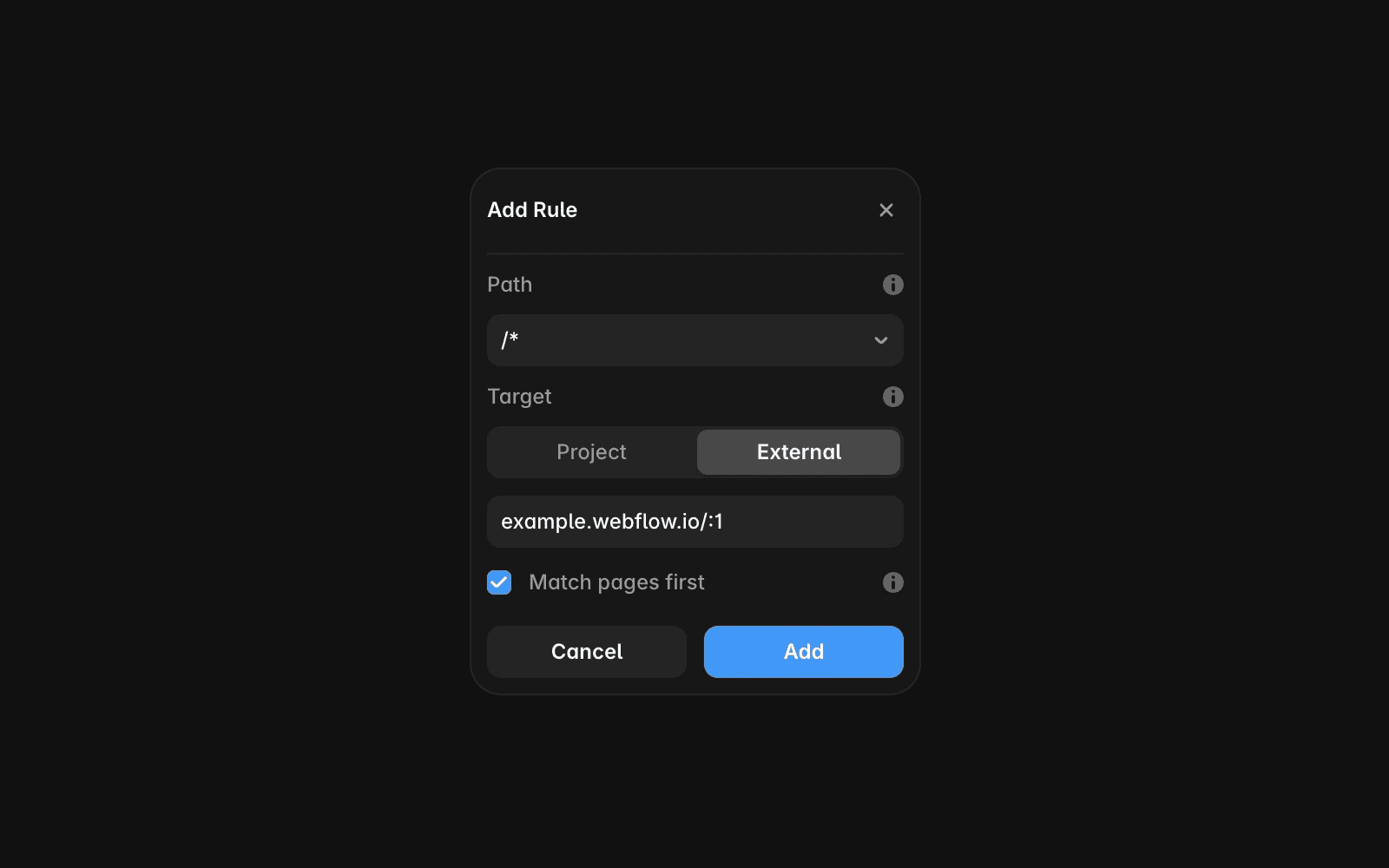 Wildcard Multi Site rule routing traffic to an external site with Match pages first enabled