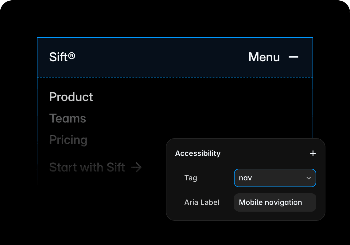 Improving navigation accessibility with Framer Skills