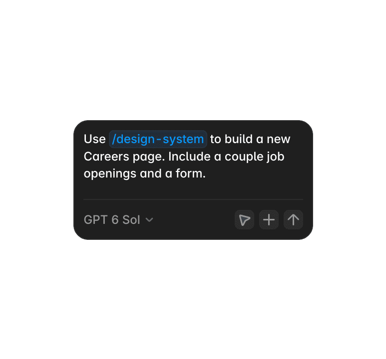 Prompt using a Framer design Skill