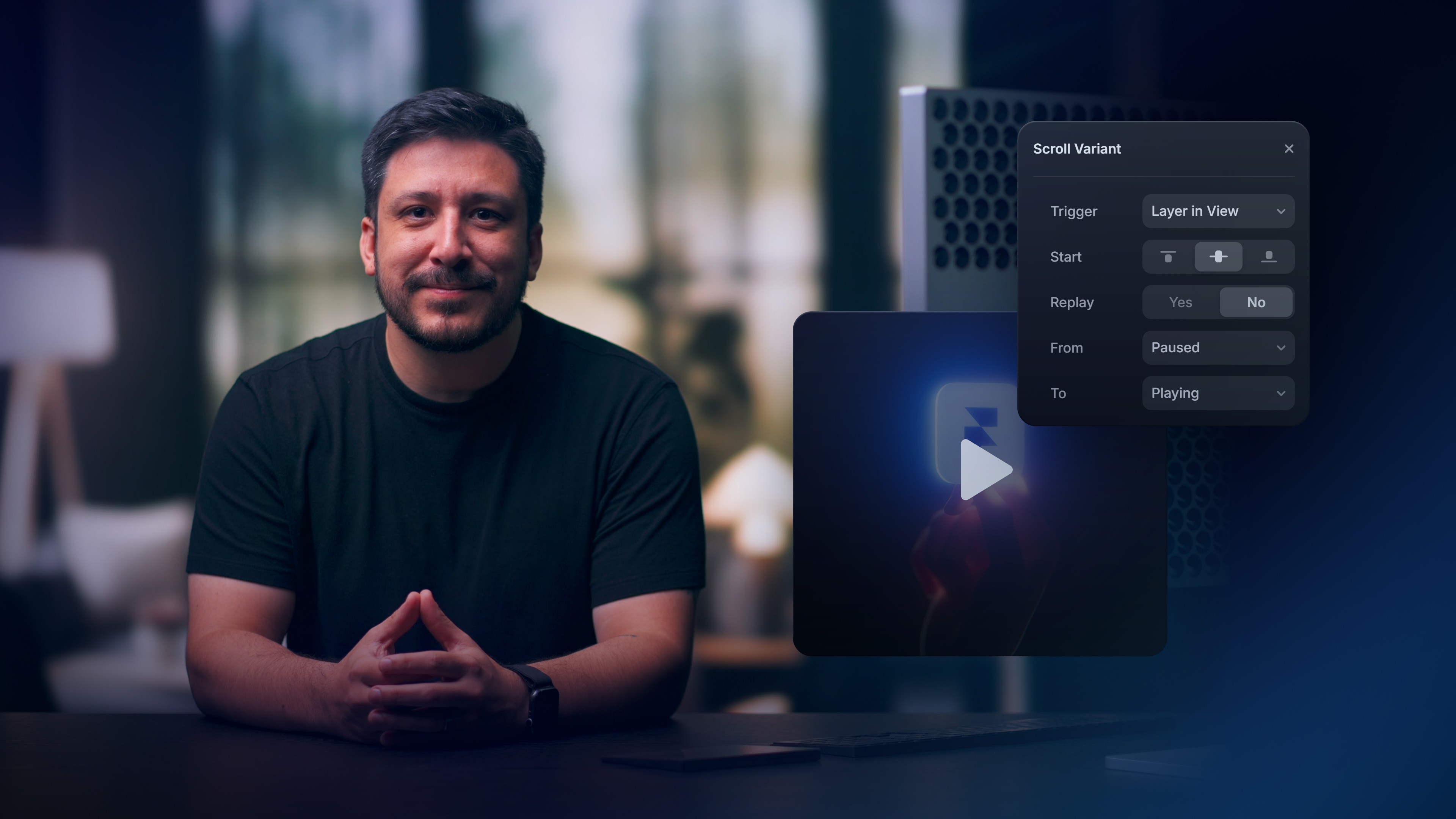 Triggering video playback on scroll in Framer — lesson cover image