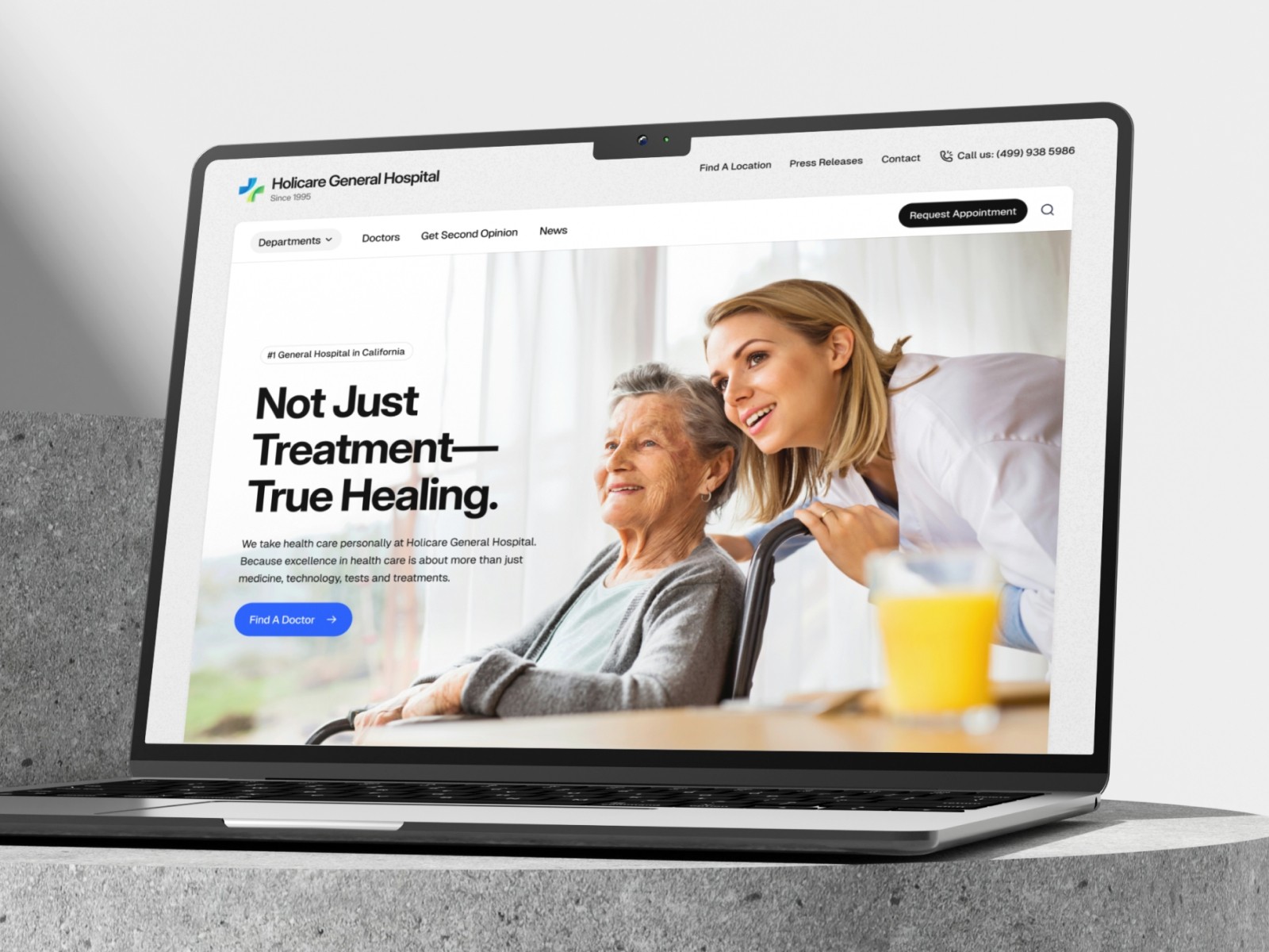 Holicare healthcare website template from the Framer Marketplace