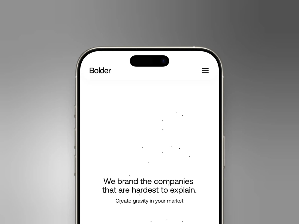 Bolder agency website thumbnail from the Framer Gallery