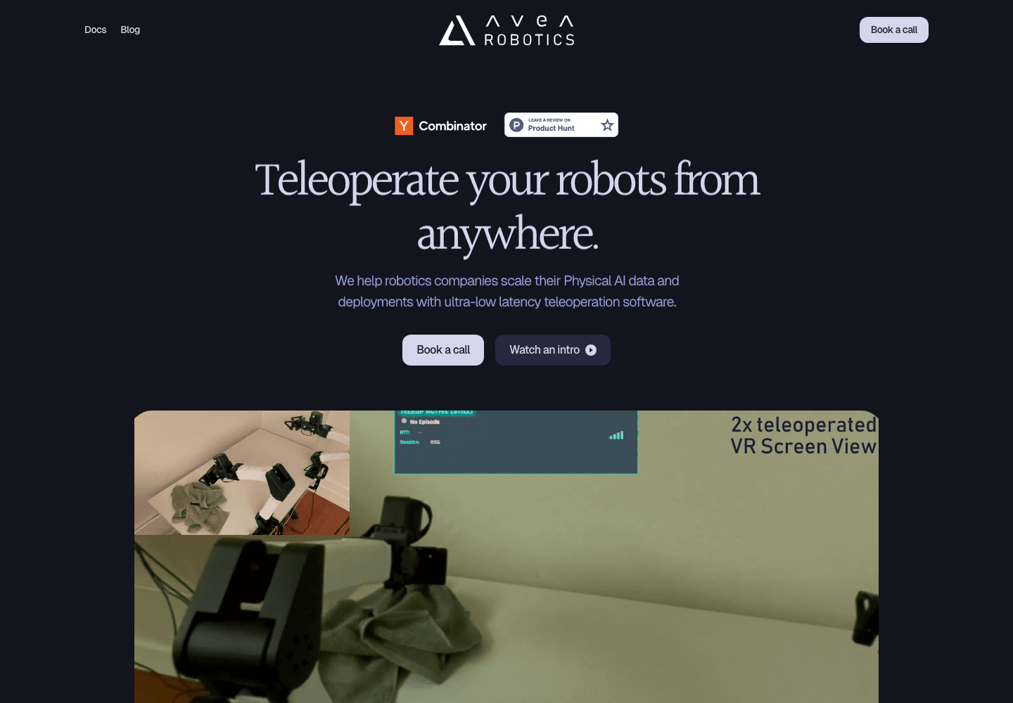 Avea Robotics website screenshot