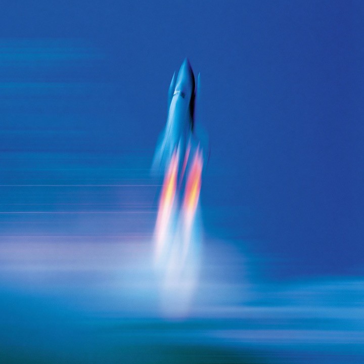 Rocket blasting off