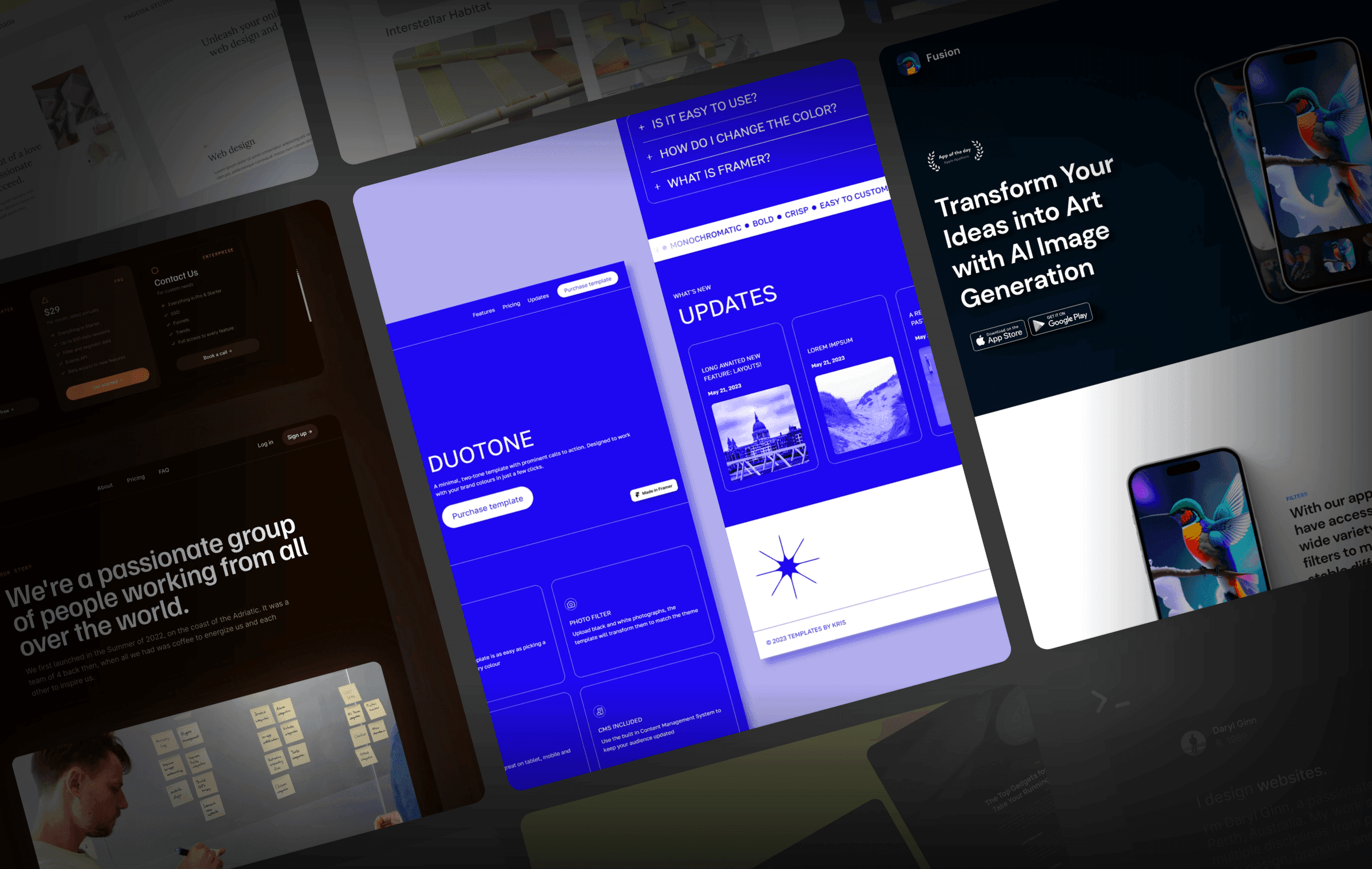 My Favorite New Framer Templates From March — cover image