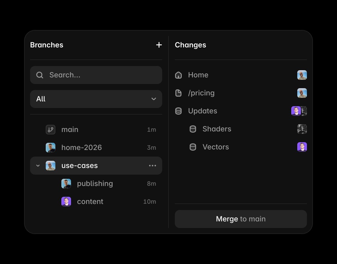 Mobile design preview made in Framer