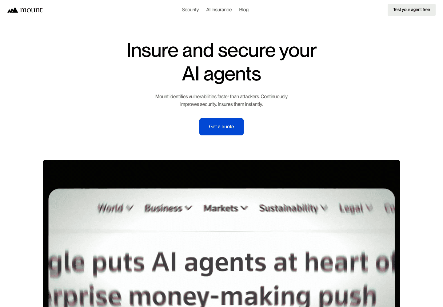 Mount website screenshot