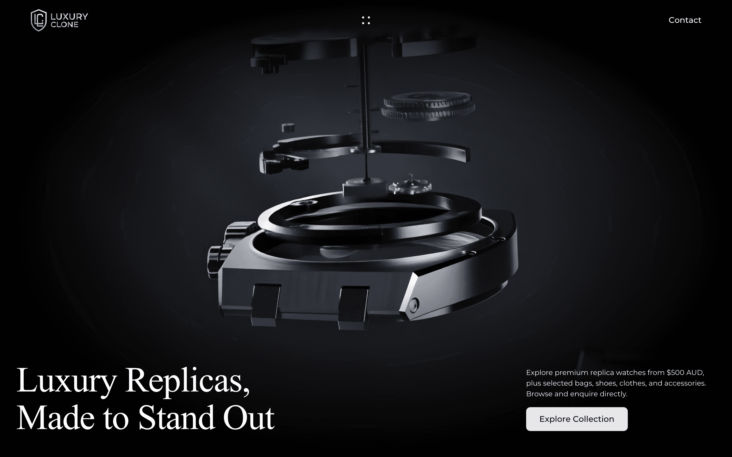 Luxury Clone live website screenshot