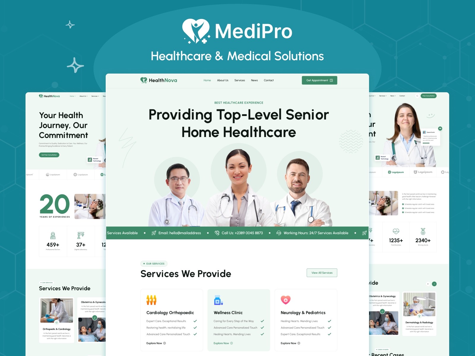 MediPro healthcare website template from the Framer Marketplace