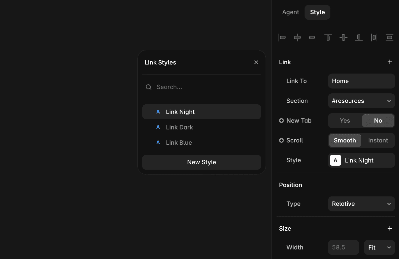 CMS link styles
