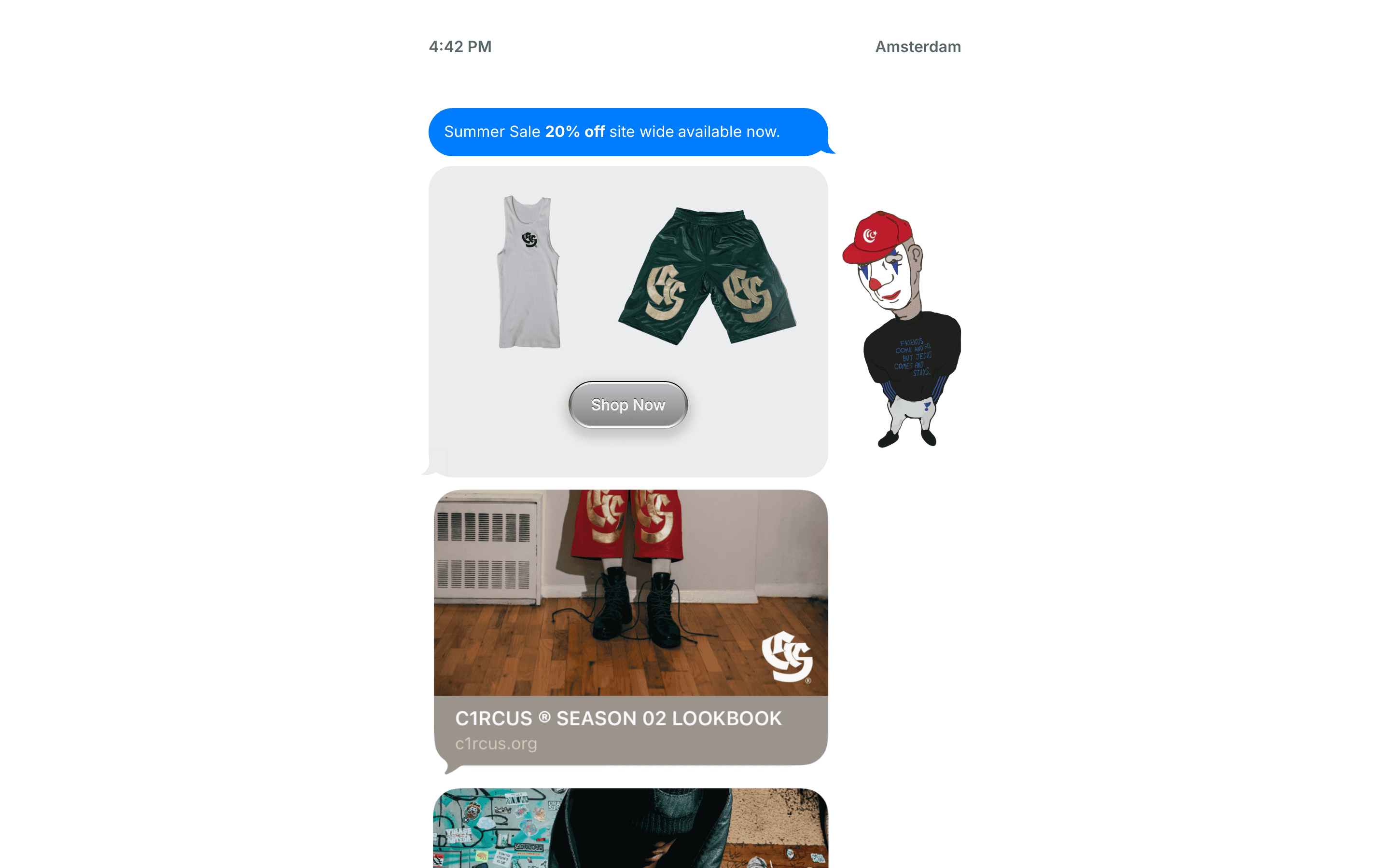 C1rcus Web Store live website screenshot