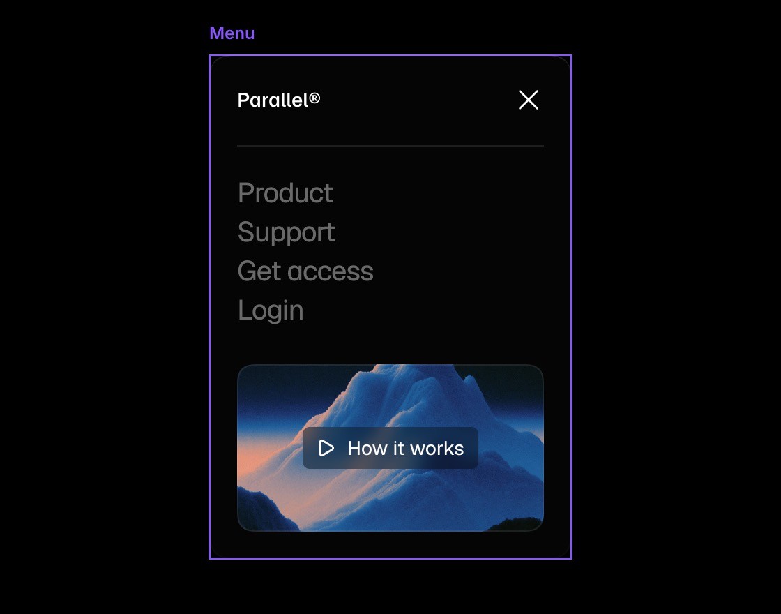 Mobile design preview made in Framer