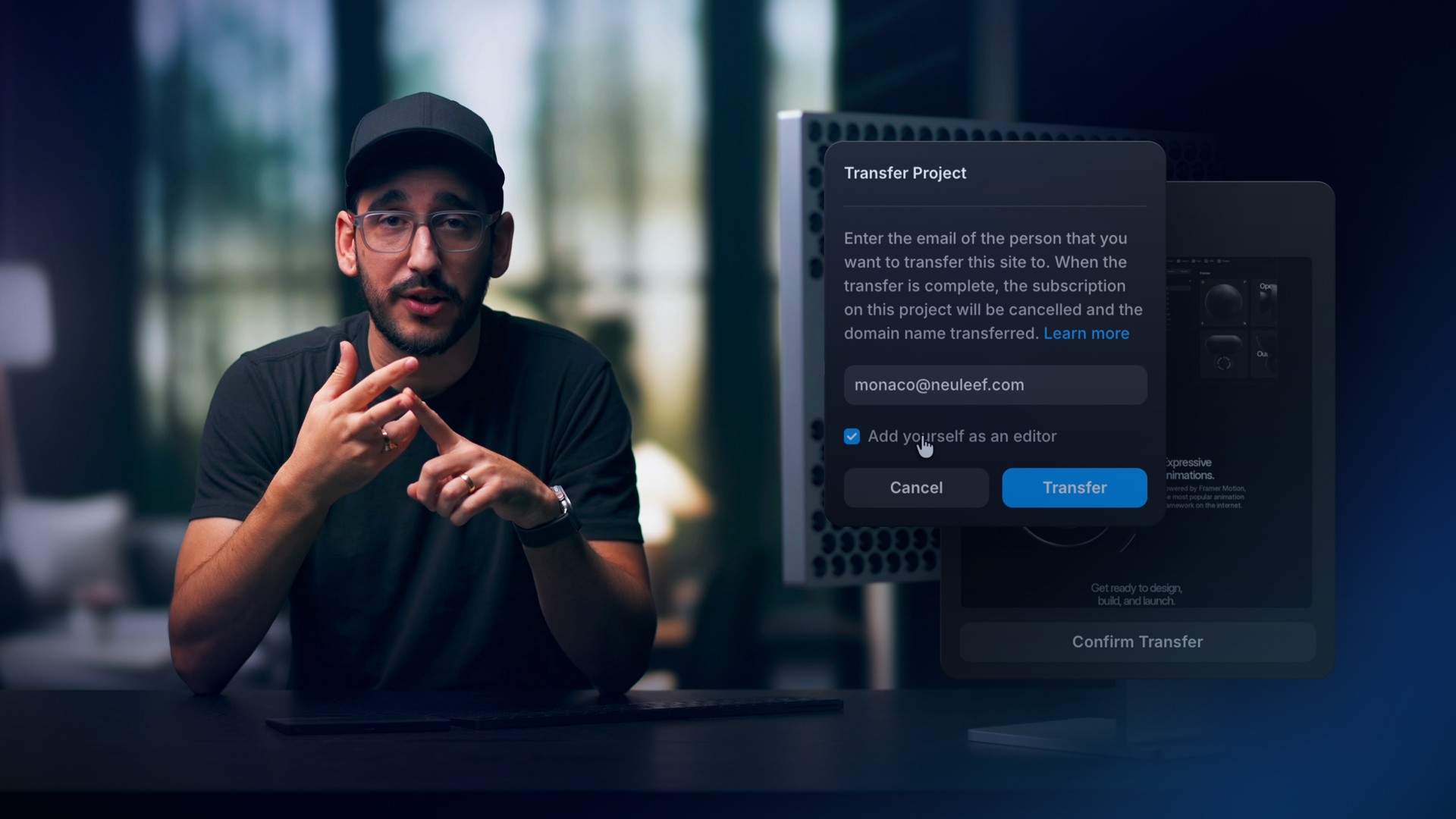 Transferring Framer projects to clients — lesson cover image