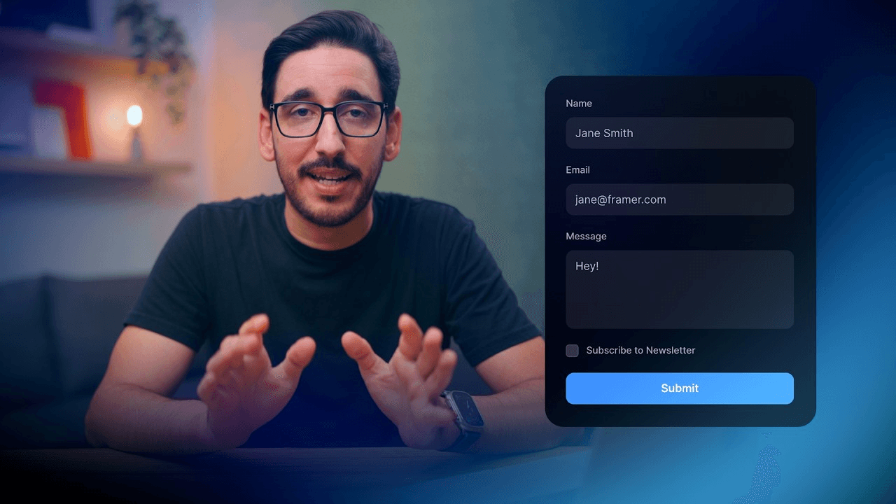 Creating your first form with Framer — lesson cover image
