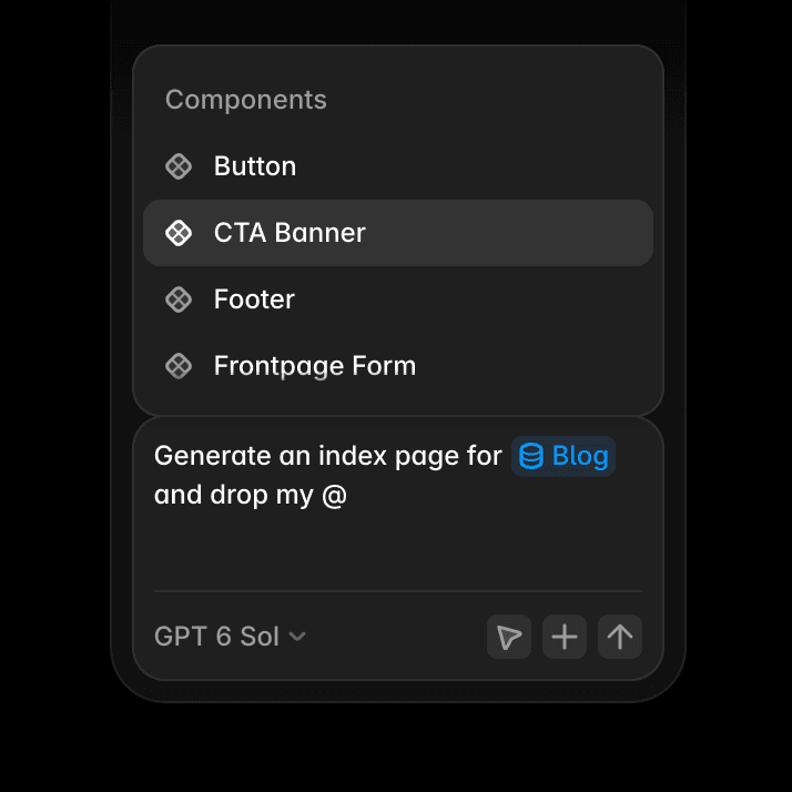 Mentions panel showing referenced files and project context.