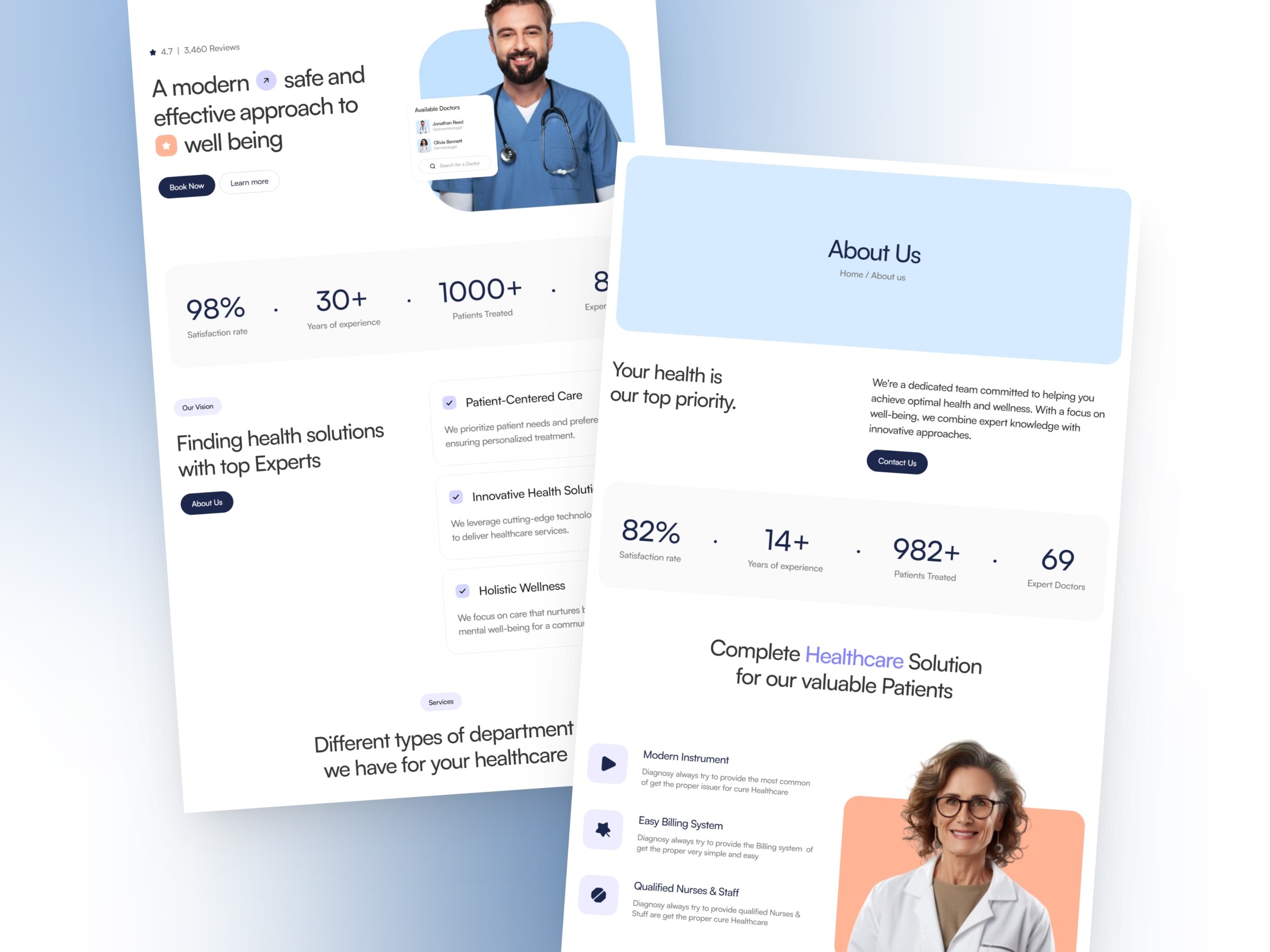 Mediso healthcare website template from the Framer Marketplace