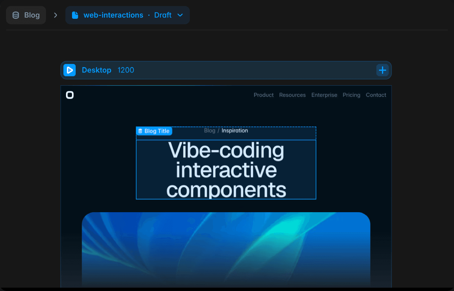 CMS visual interface preview