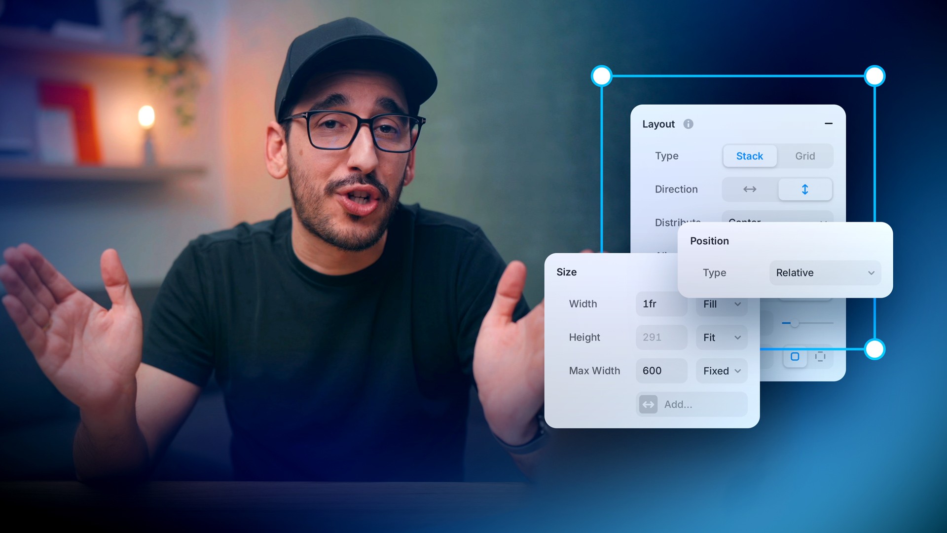 Designing fluid layouts in Framer — lesson cover image