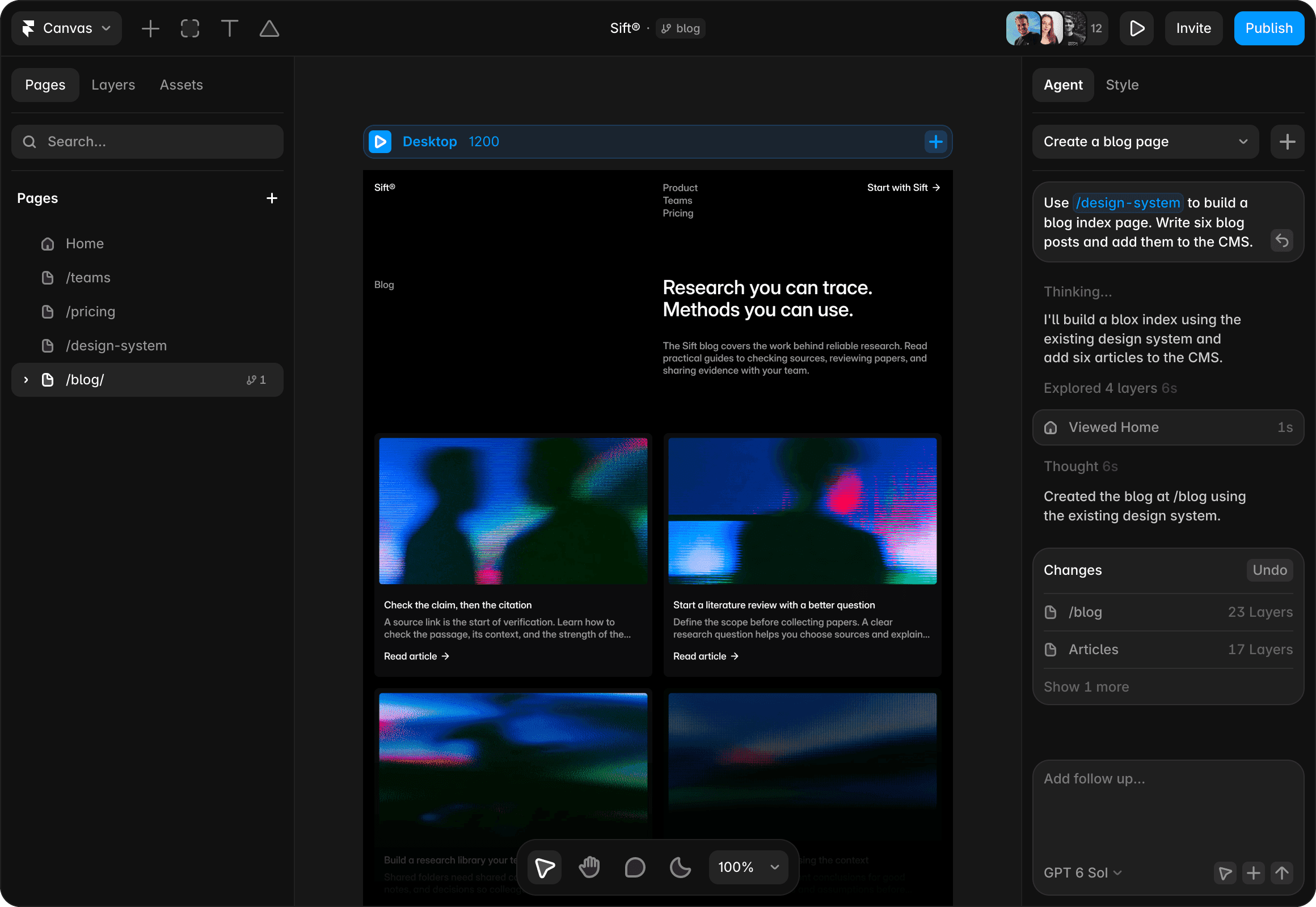 Using skills in Framer