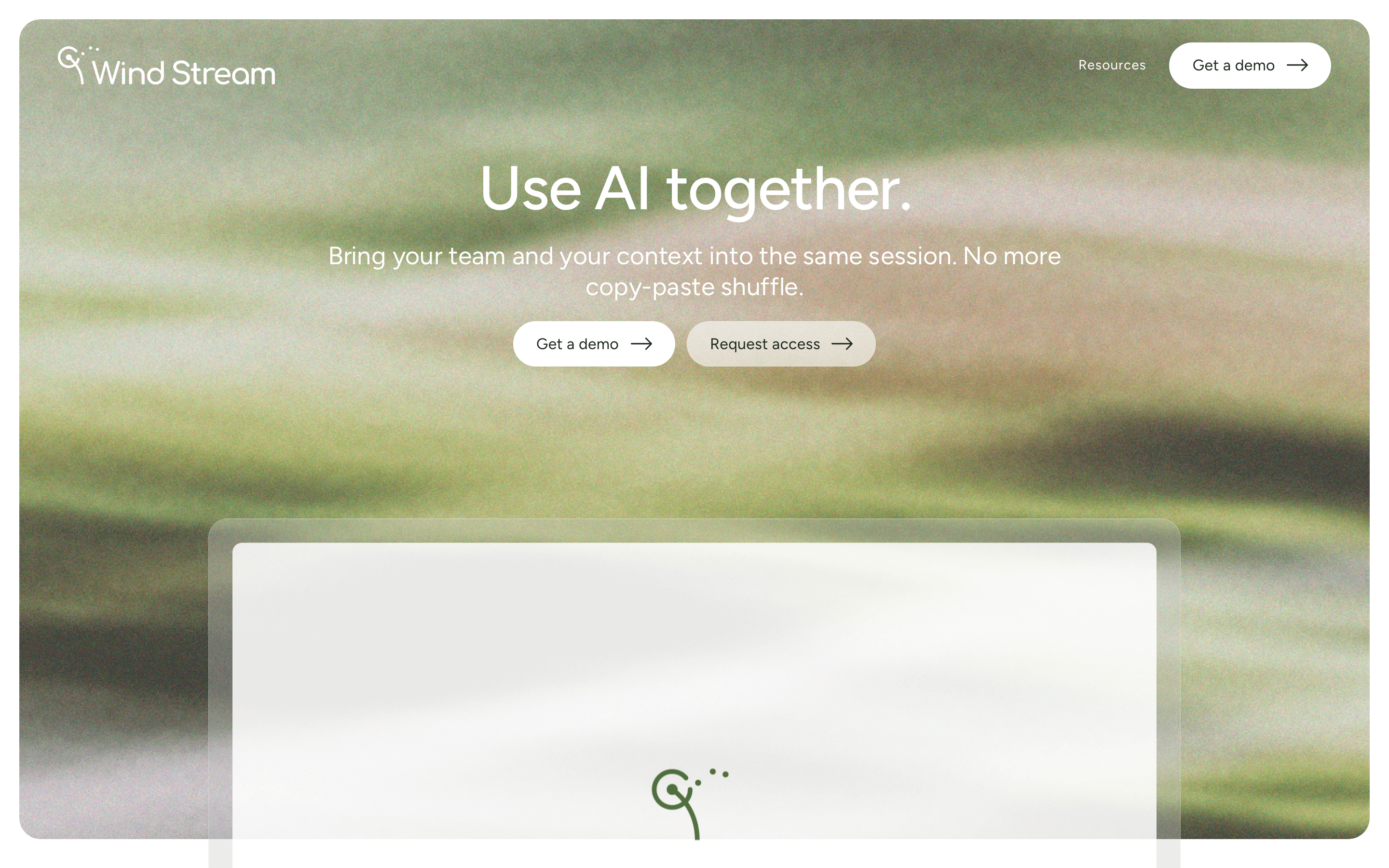 Wind Stream AI live website screenshot